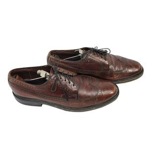 Vtg Freeman Mens 10D Oxford Leather Dress Shoes Free Flex 822538